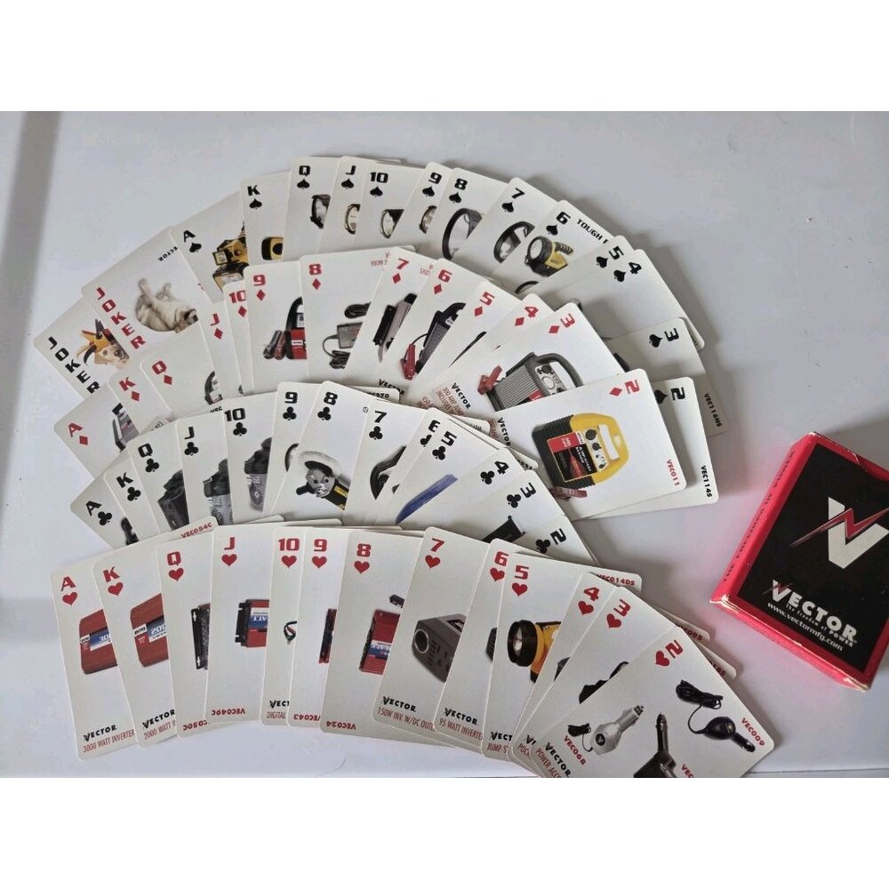 Vector Mfg Deck Of playing cards‎ Power Batteries Products Advertising